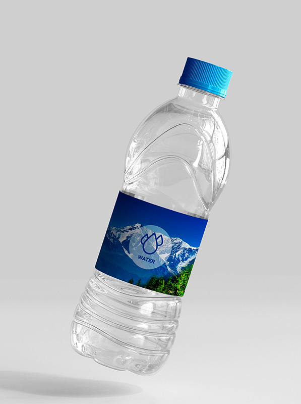 Wrap-around label for bottled water
