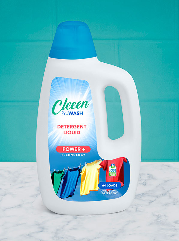 Self-adhesive labels for household detergents and machine oil